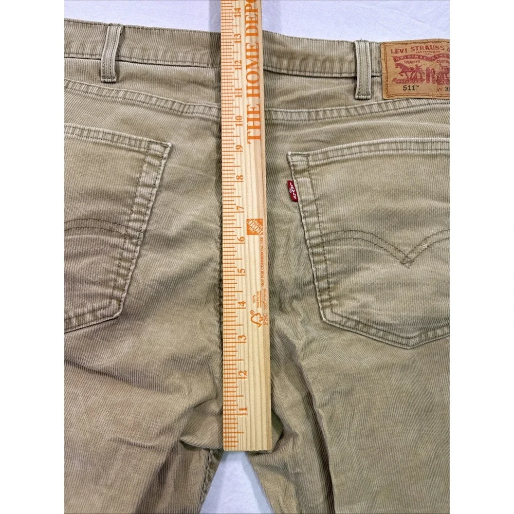Levi's 511 Corduroy Pants  Men's 38X30 TAN Slim Fit Classic Modern Casual PREPPY